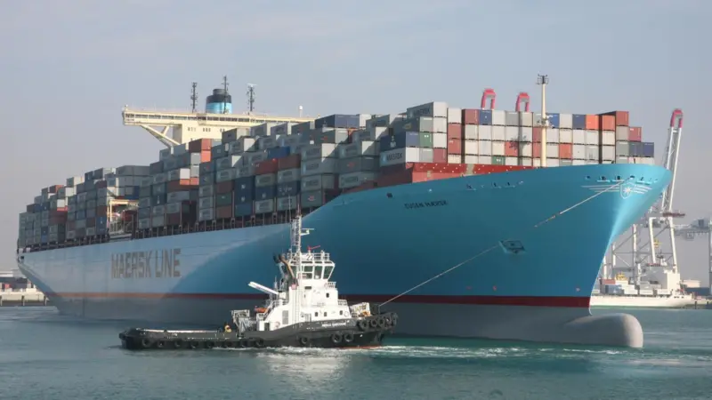The 2008-delivered 'Eugen Maersk', one of Maersk Line's last newbuilds