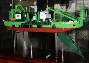 Model of the Panama Canal dredger D’Artagnan