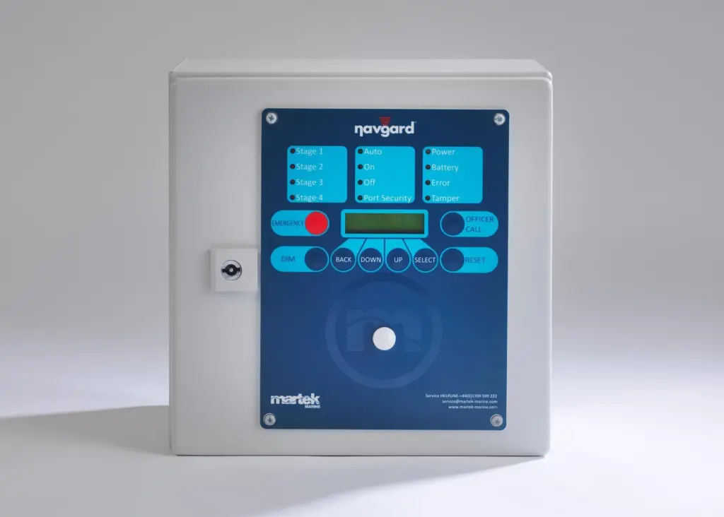 Navgard panel from Martek Marine for wall mounting