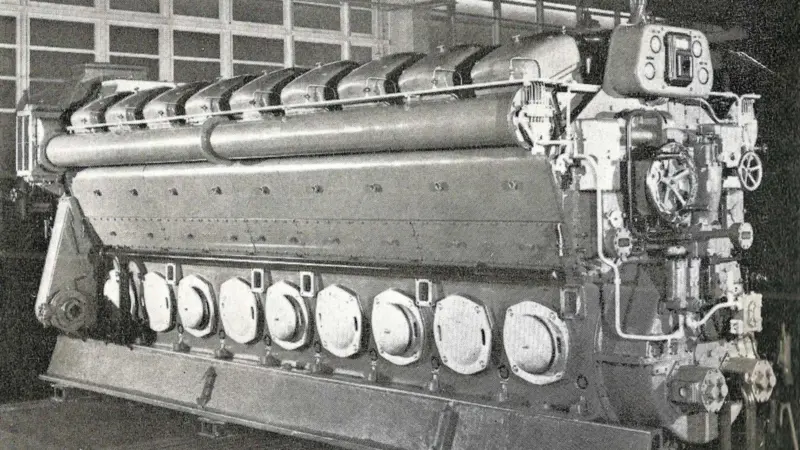 MAN’s 18VV 30/45, which developed up to 2,530 bhp at 400 rpm