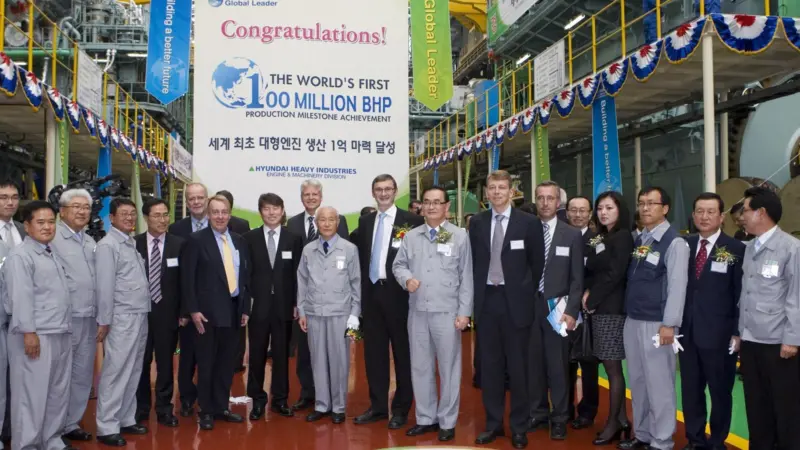 The HHI-EMD ceremony was attended by a long list of invited guests including from MAN Diesel & Turbo