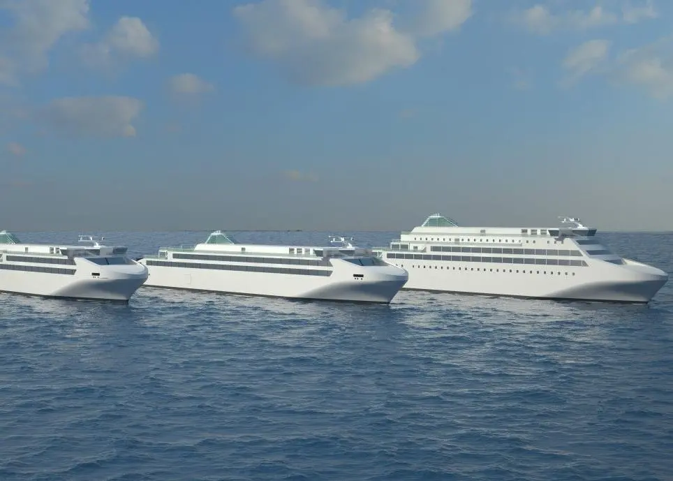 The  sleek, modern ferry design concepts from Wärtsilä and Deltamarin