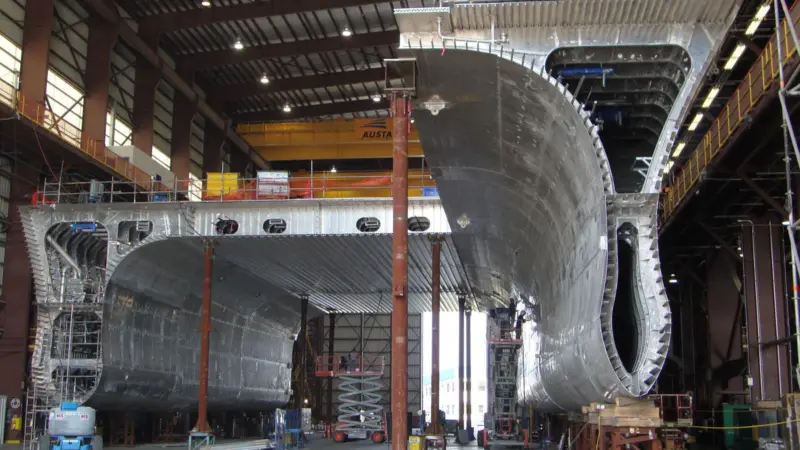 ‘Spearhead’ (JHSV 1) under construction at Austal’s Mobile, Alabama shipyard