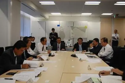 MOL employees participating in the table top drill
