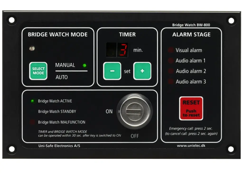 The BW-800 bridge navigational watch alarm system