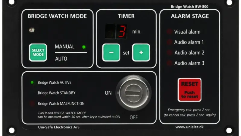 The BW-800 bridge navigational watch alarm system