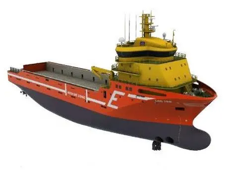 Artist impression of the VS 489 LNG PSV design ordered by Eidesvik Offshore