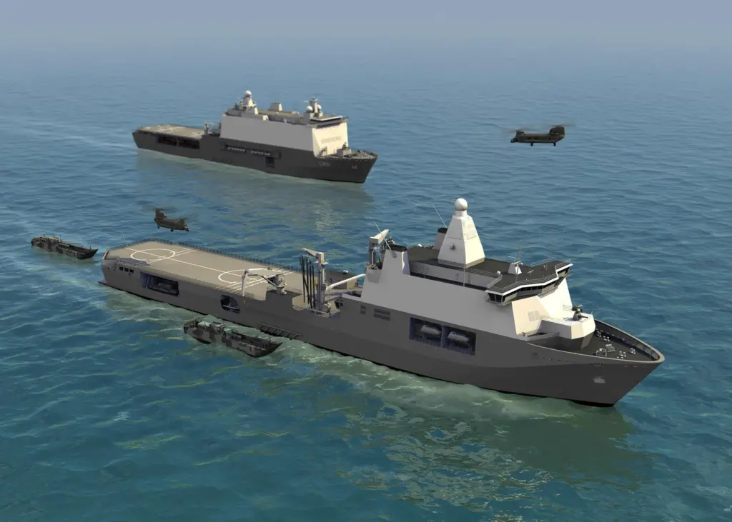 Artist’s impression of ‘Karel Doorman’ joint support ship (Damen Schelde Naval Shipbuilding)