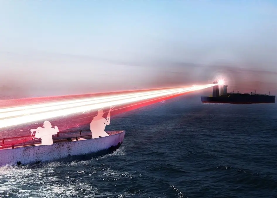 Artist impression of the anti-pirate laser device