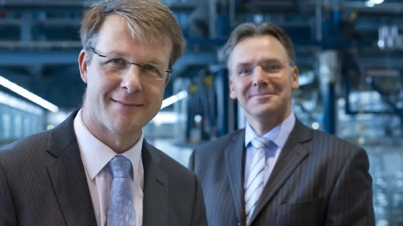 Bas Buchner (left) and predecessor Arne Hubregtse