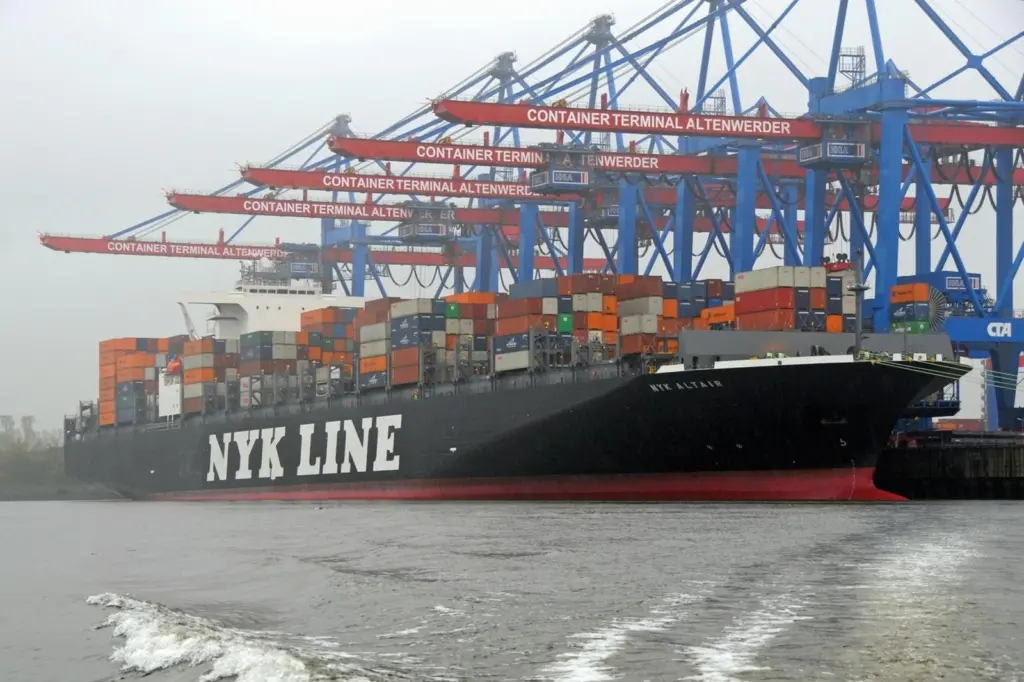 NYK's 'Altair', seen here at GL's home port of Hamburg, was designed from the outset for fuel savings and low emissions