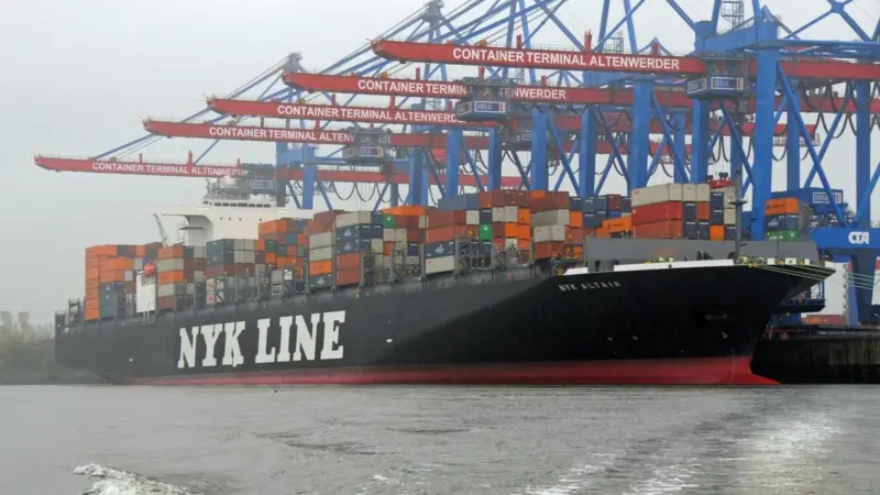 NYK's 'Altair', seen here at GL's home port of Hamburg, was designed from the outset for fuel savings and low emissions