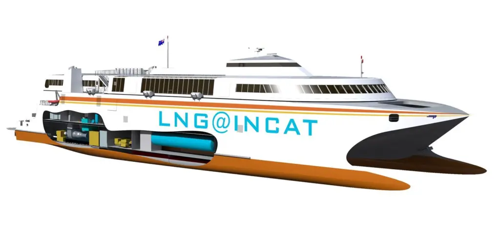 Incat’s LNG-powered 99m catamaran ferry
