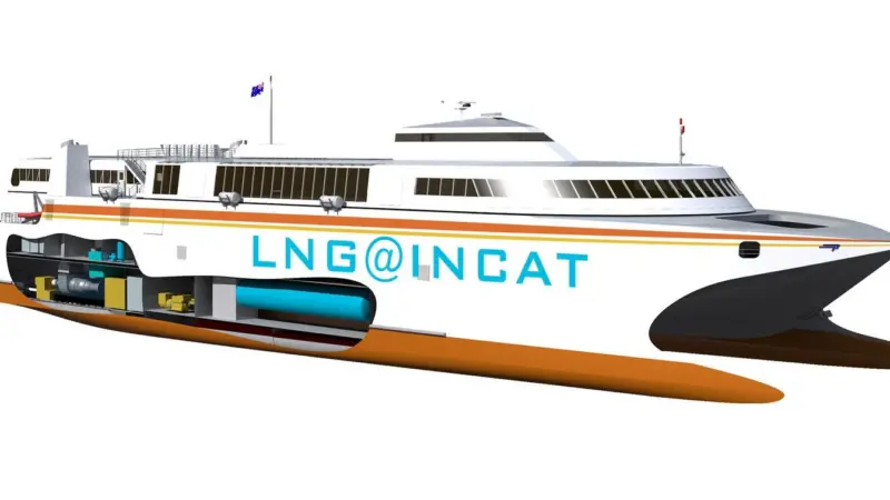 Incat’s LNG-powered 99m catamaran ferry