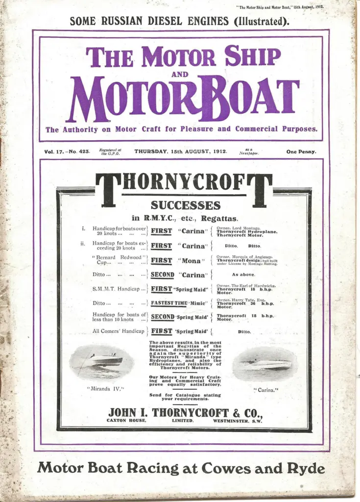 Before ‘The Motor Ship’ – a cover from 1912