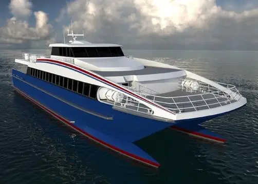 Artist impression of the 35m catamaran ferries ordered by Xhuhai High Speed Ferry