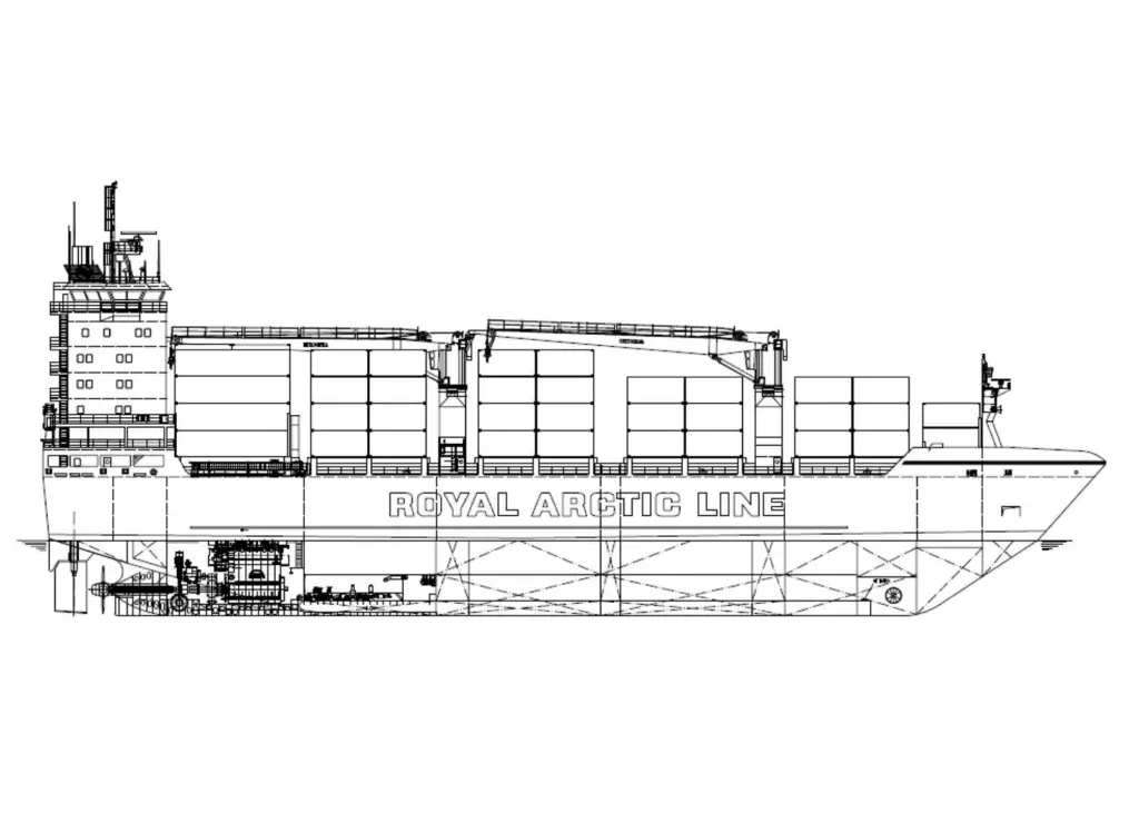 The ACV 606 arctic container vessel design, part of P&S Werft's latest order
