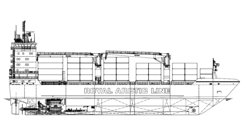 The ACV 606 arctic container vessel design, part of P&S Werft's latest order