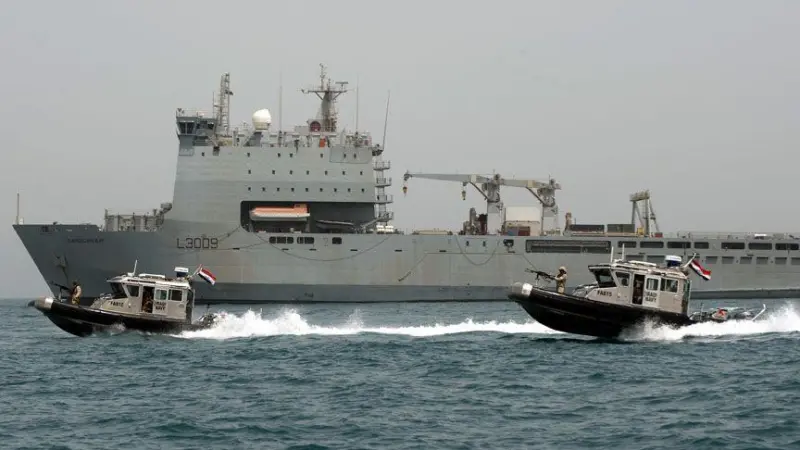 The RFA ‘Cardigan Bay’ in the Gulf  supporting coalition operations and the Iraqi Navy
