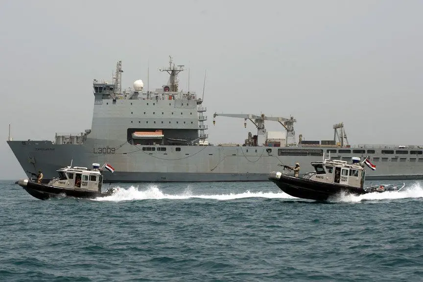 The RFA ‘Cardigan Bay’ in the Gulf  supporting coalition operations and the Iraqi Navy