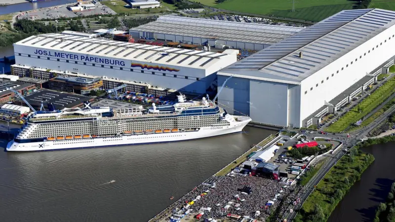 Meyer Werft in Papenburg, Germany - another large cruise ship ordered