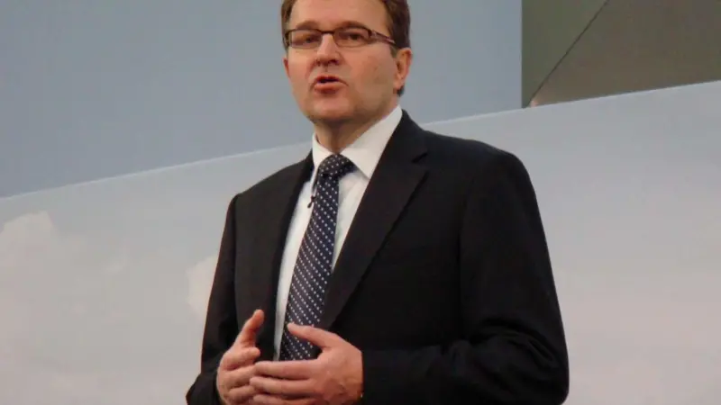 Maersk Line CEO Eivind Kolding introducing the Triple-E concept in London on 21 February