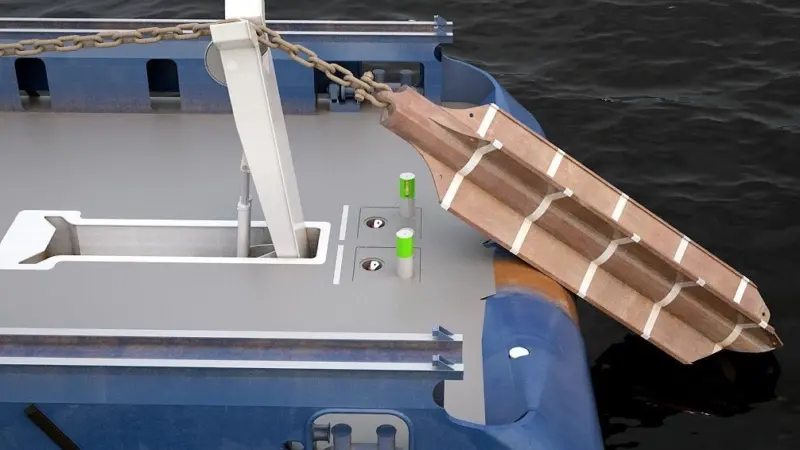 A Rolls-Royce torpedo anchor handling system