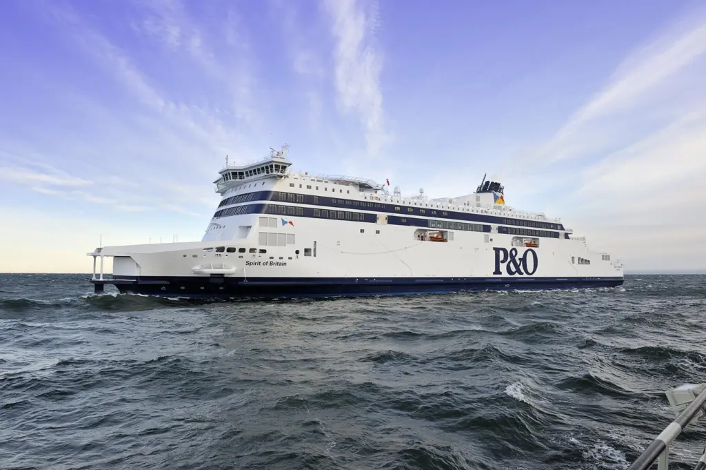 ‘Spirit of Britain’, the largest ferry ever designed for the Dover Strait, undergoing sea trials