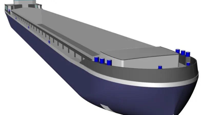 Mercurius’ design for a clean cargo ship able to navigate extensively through the European waterways features a high cargo capacity in compact dimensions