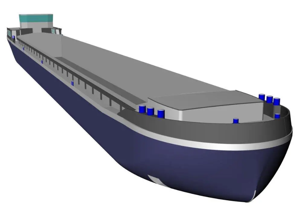 Mercurius’ design for a clean cargo ship able to navigate extensively through the European waterways features a high cargo capacity in compact dimensions