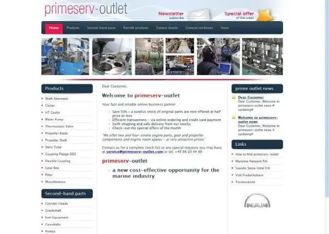 MAN Diesel & Turbo’s discount spares website www.primeserv-outlet.com