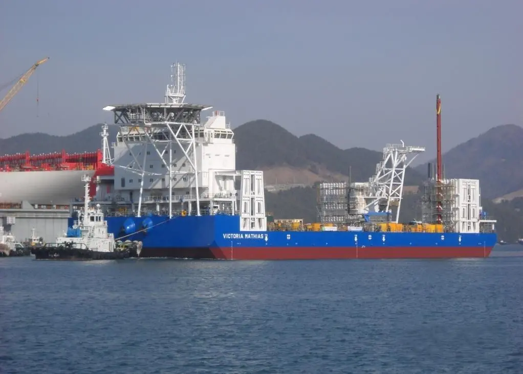 ‘Victoria Mathias’, first of two wind farm installation ships for RWE