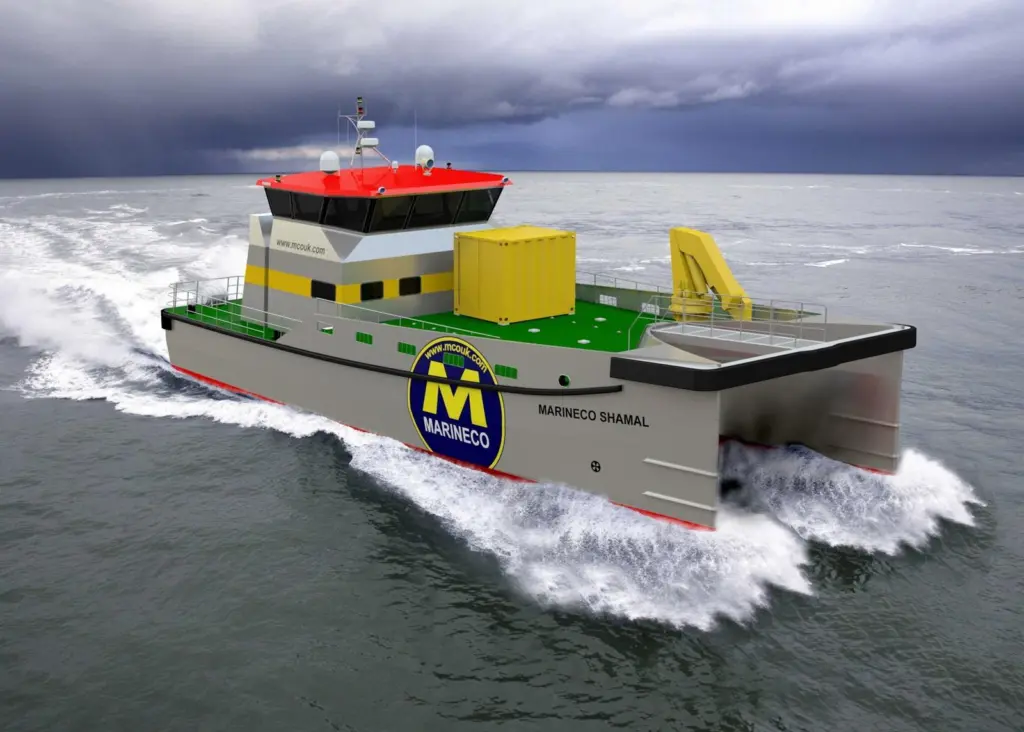 Damen’s Twin Axe-bow catamaran for wind farm service operations