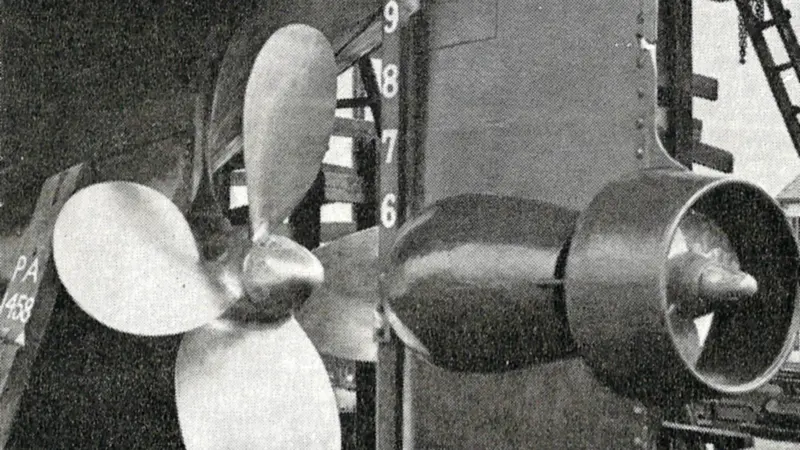 The Pleuger active rudder, fitted to a fishery ship for enhanced station-keeping and steering
