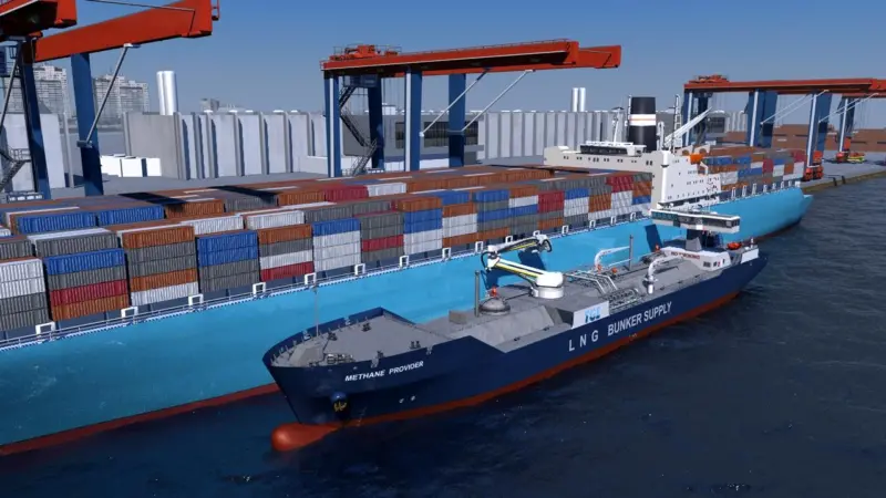 Artist impression of LNG bunkering (TGE)