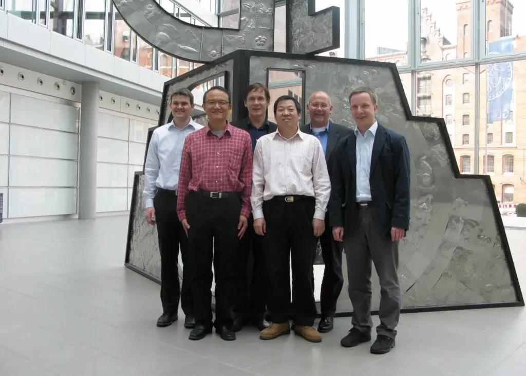Newly trained specialists (from left to right): (in front) Ming-Kao Li, ship recycling expert; Allan Xia, ship recycling expert; and their trainers: Christian Franke, ship recycling expert; Gerhard Aulbert, global head of practice ship recycling...
