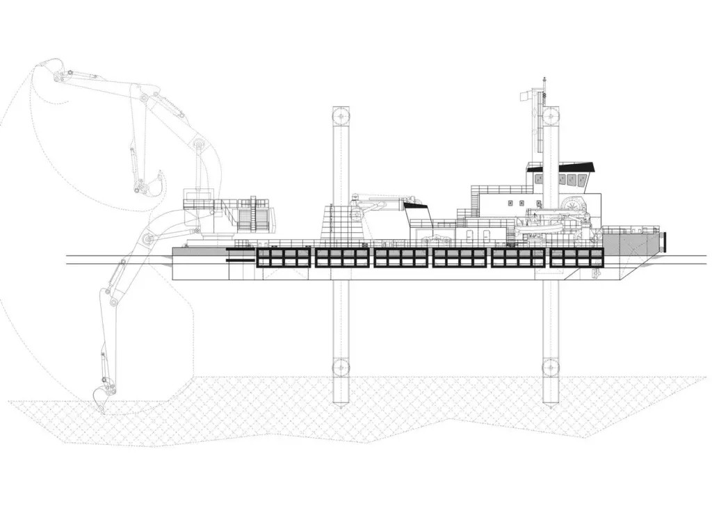 General arrangement of the new dredger ordered by the Panama Canal Authority from IHC Merwede