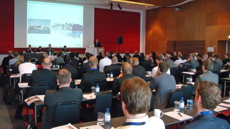 A full conference room heard a variety of presentations on more efficient ships in challenging times