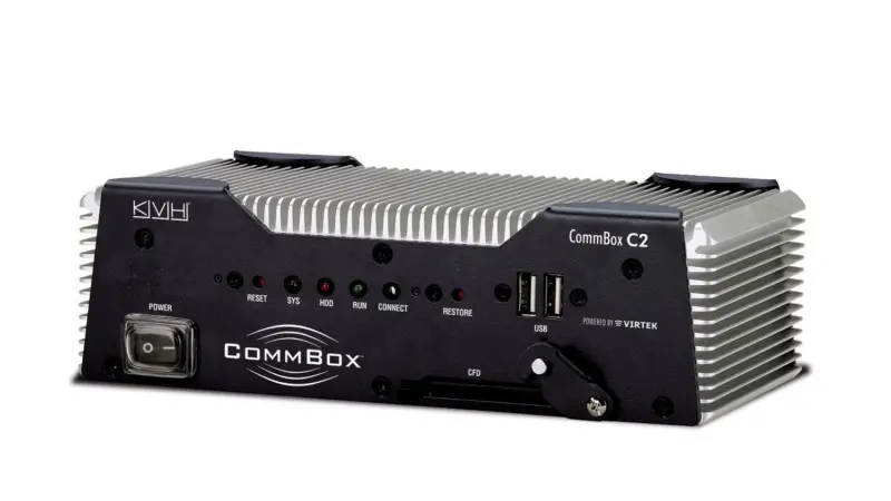 KVH's CommBox offers network management for commercial mariners via its two hardware options, the R8 and C2 (pictured)