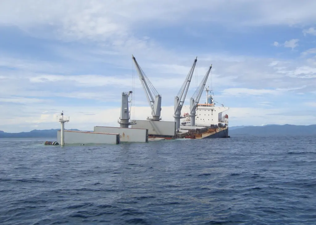 A grounded bulk carrier –