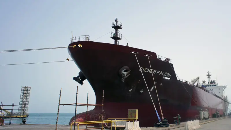 The Eitzen owned chemical tanker ‘Sichem Falcon’ at ASRY