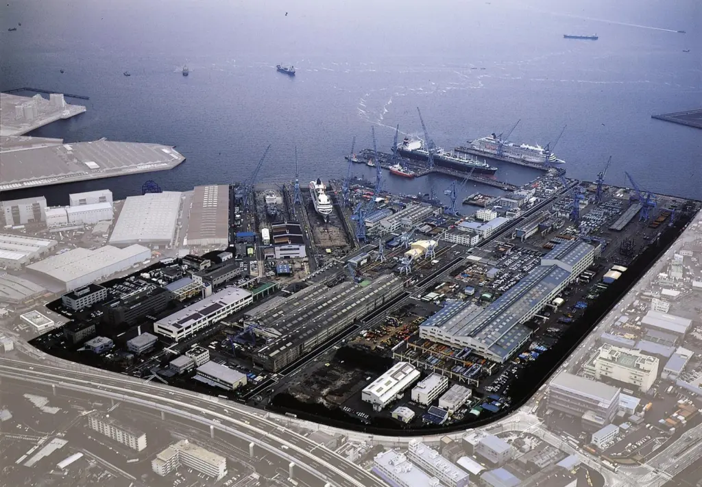 Yokohama Dockyard & Machinery Works where MHI’s ballast water treatment project team is located