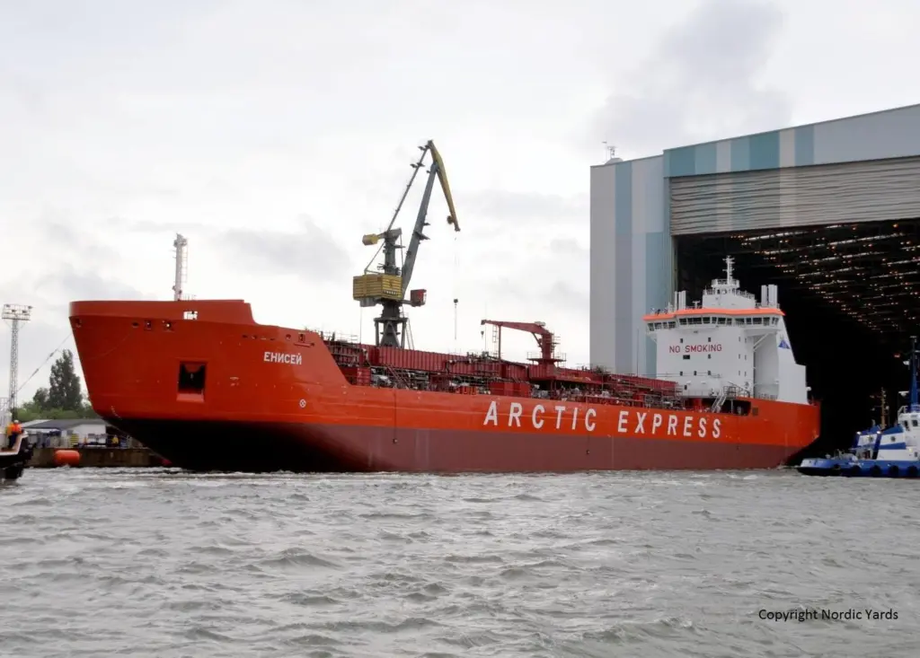 ‘Yenisei’: Nordic’s first AT19 tanker, undocks