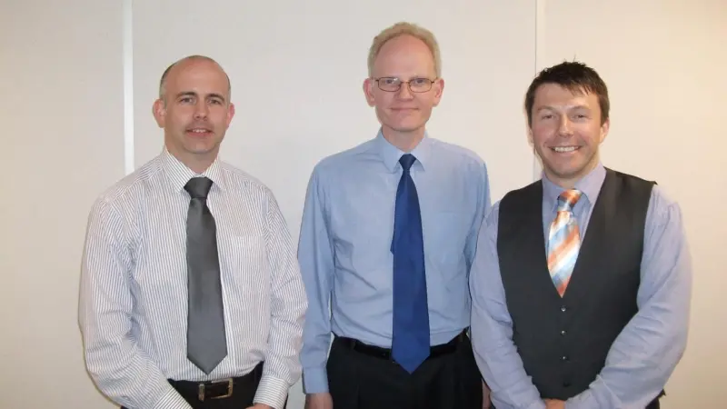 ABB has expanded its marine and crane services team; left to right Stuart Melling, Stephen Coleman, Dean Jennings