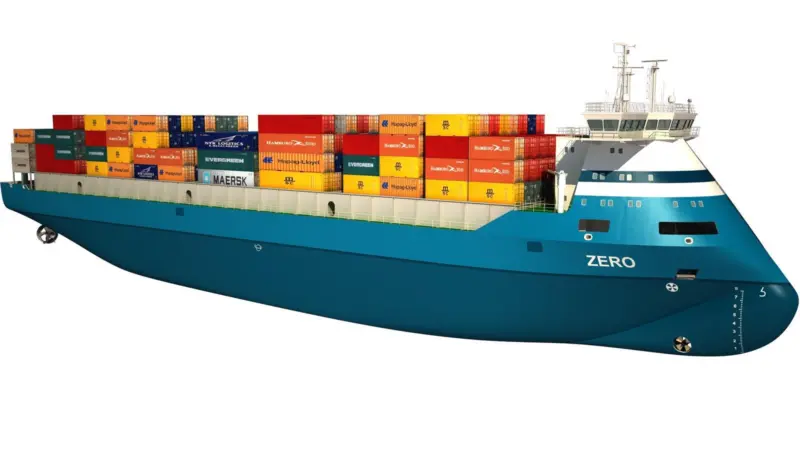 The zero-emission Northern European container feeder vessel powered by a fuel cell system