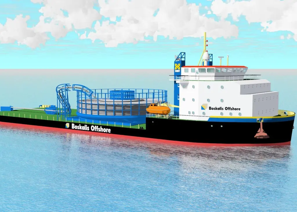 Graphic of the Boskalis cable layer vessel concept