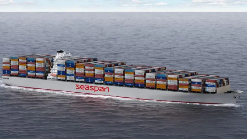 The Seaspan container ship hull lines have been optimised for a speed range of 18-22 knots. In this range, the fuel consumption has been reduced by 16-27% compared to contemporary similar-size ship series presently operated by the industry