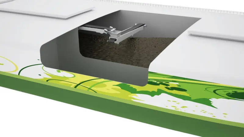 Drawing of the Ecore-conveyor self-unloading system developed by Cargotec for the ‘Ecore’ VLOC concept