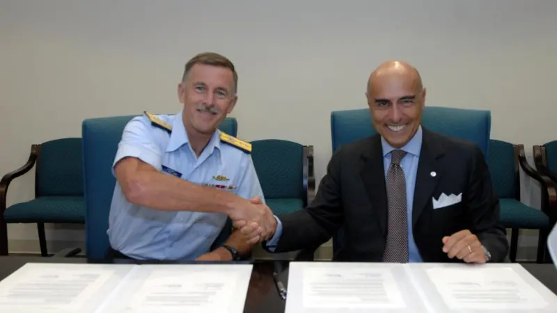 The agreement was signed at Coast Guard Headquarters in Washington by Rear Admiral Paul F. Zukunft (Assistant Commandant for marine safety, security and stewardship) USCG and Ugo Salerno, CEO, RINA