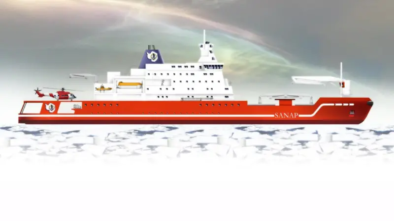 Polar research vessel S.A. Agulhas II has now been named in Finland by its South African operator